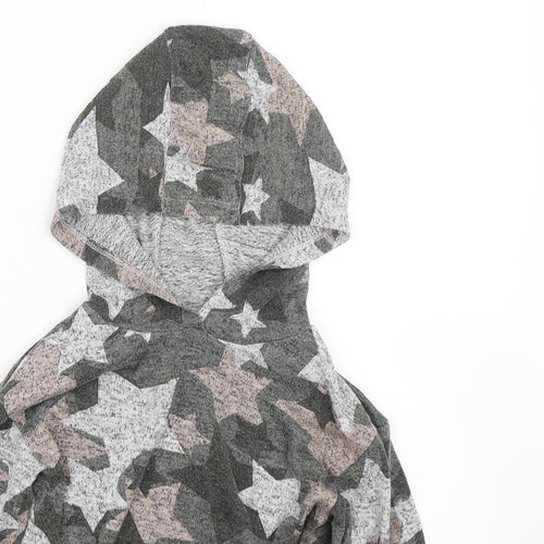 NEXT Girls Green Polka Dot  Pullover Hoodie Size 6 Years  - Stars