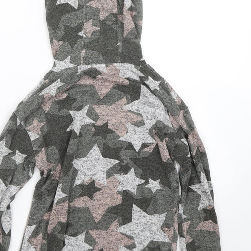 NEXT Girls Green Polka Dot  Pullover Hoodie Size 6 Years  - Stars