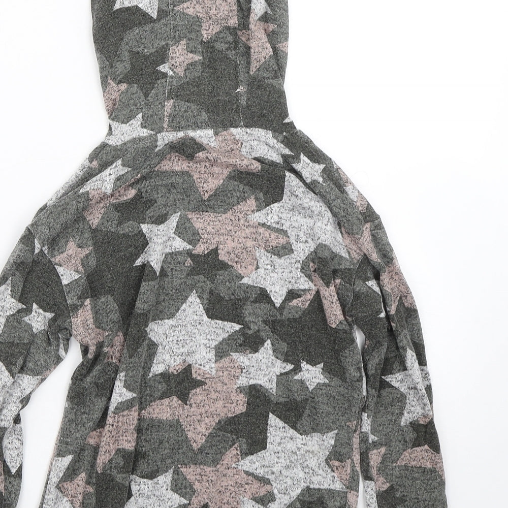 NEXT Girls Green Polka Dot  Pullover Hoodie Size 6 Years  - Stars