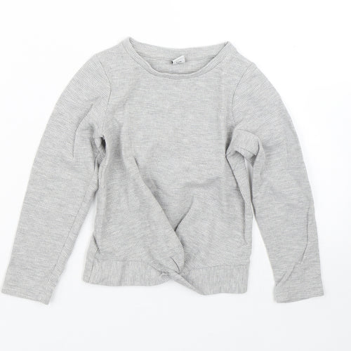 TU Girls Grey   Basic T-Shirt Size 7 Years