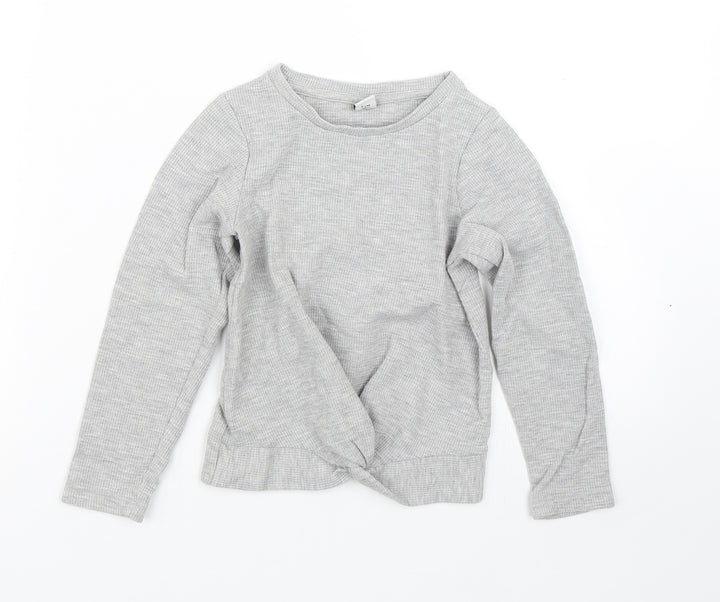 TU Girls Grey Basic T-Shirt Size 7 Years