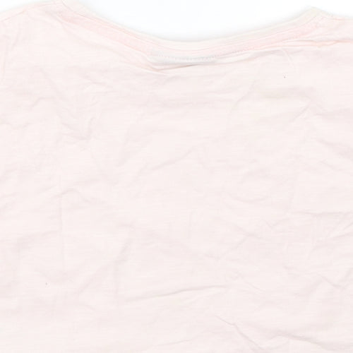 Matalan Girls Pink   Cropped T-Shirt Size 7 Years