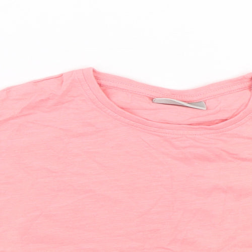 Matalan Girls Pink   Cropped T-Shirt Size 7 Years
