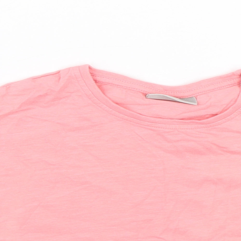Matalan Girls Pink   Cropped T-Shirt Size 7 Years