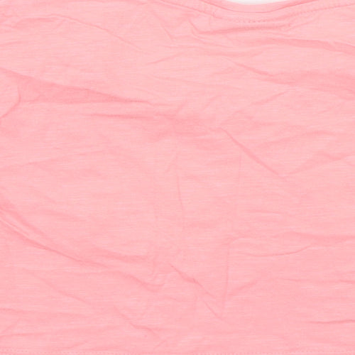 Matalan Girls Pink   Cropped T-Shirt Size 7 Years