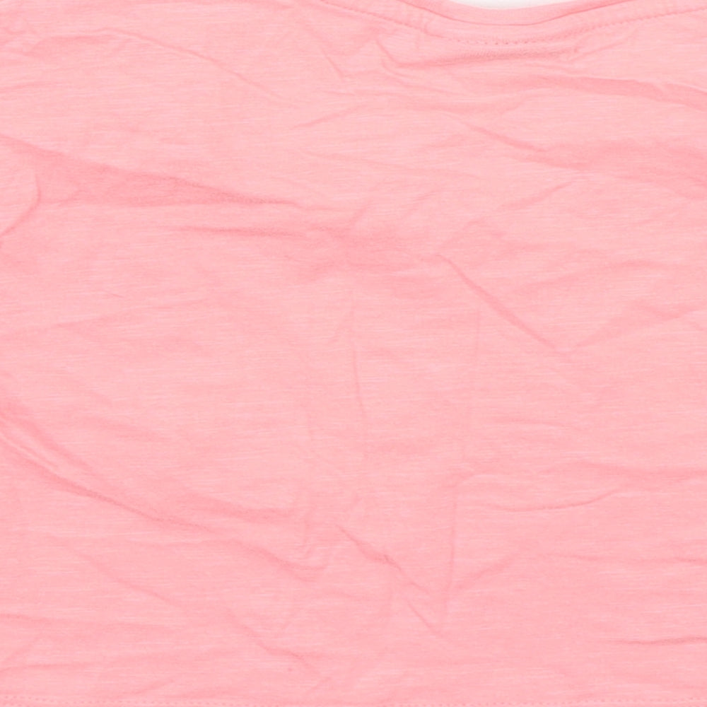 Matalan Girls Pink   Cropped T-Shirt Size 7 Years