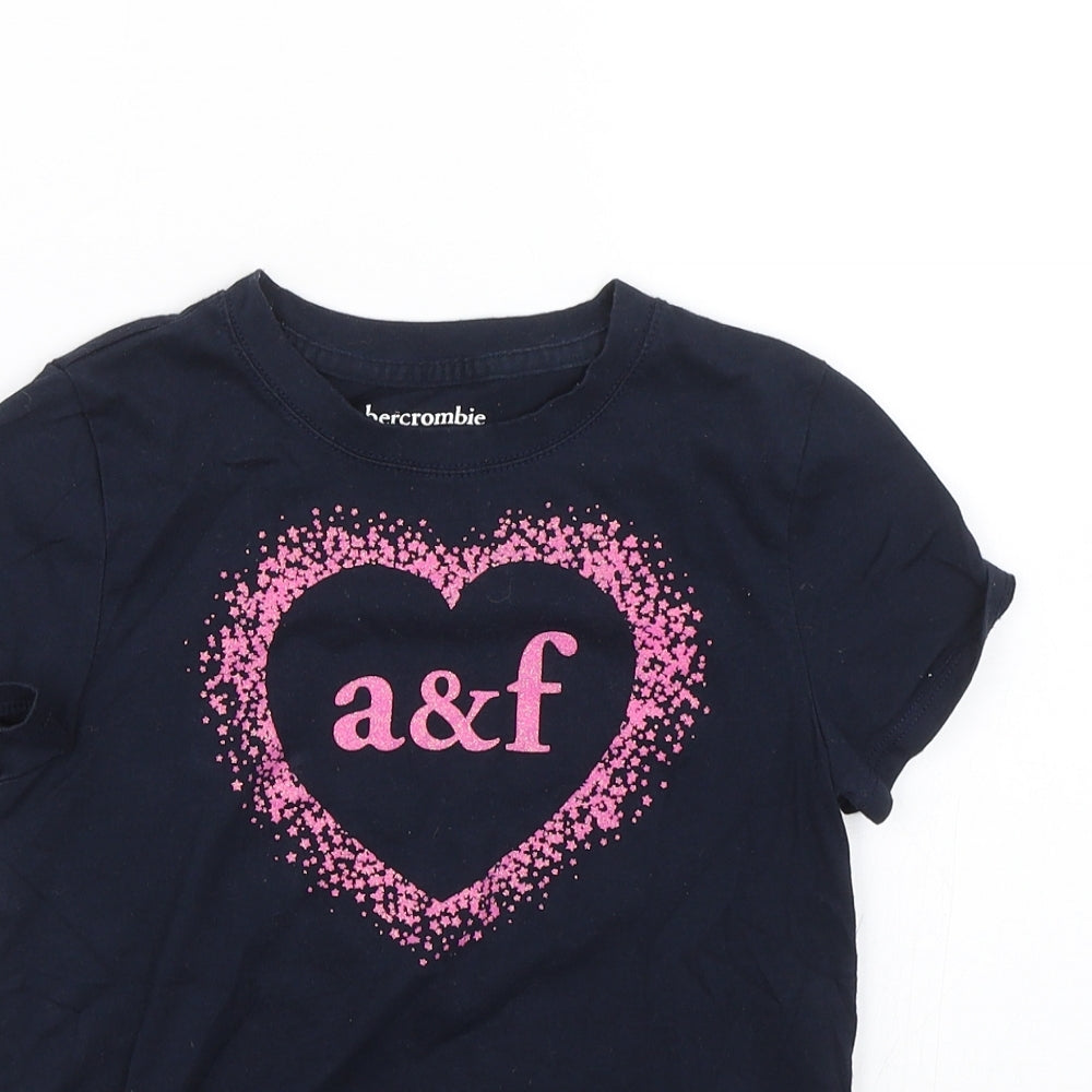 Abercrombie & Fitch Girls Blue   Basic T-Shirt Size 5-6 Years