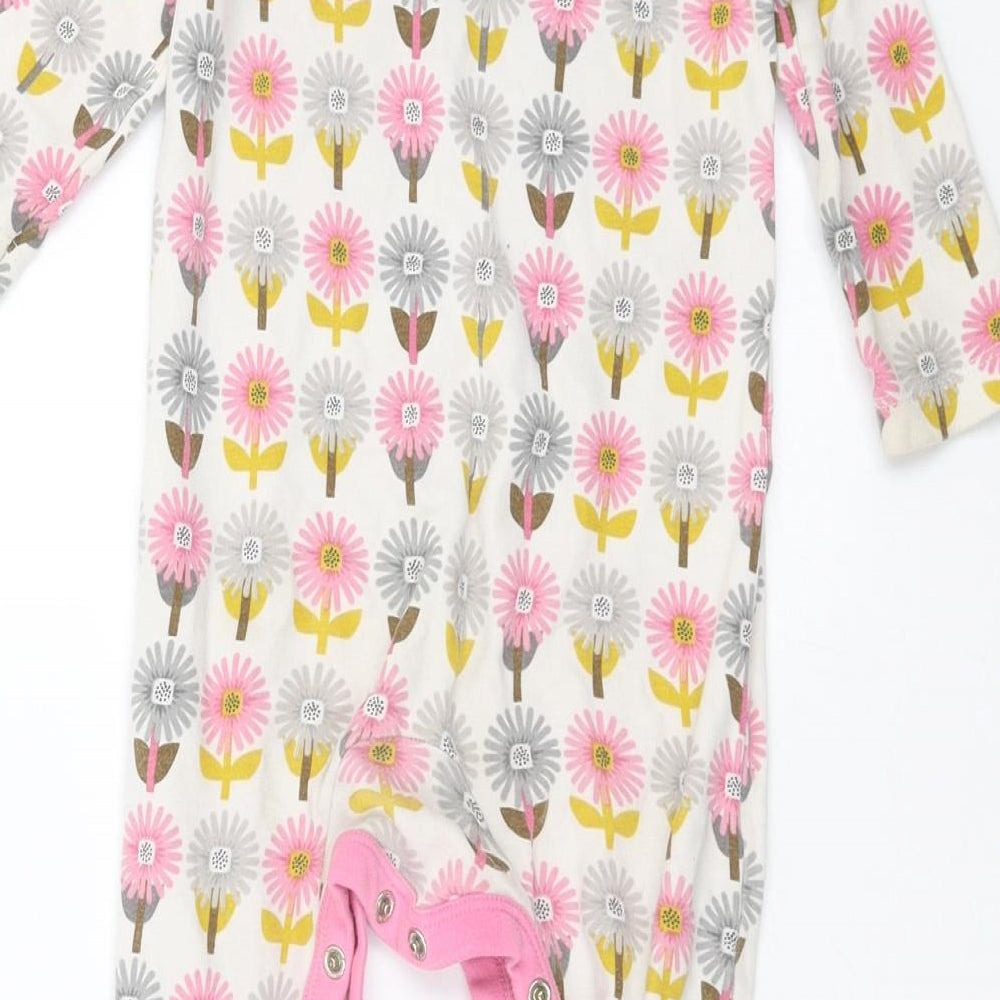 Mini Club Girls Pink Floral  Babygrow One-Piece Size 9-12 Months