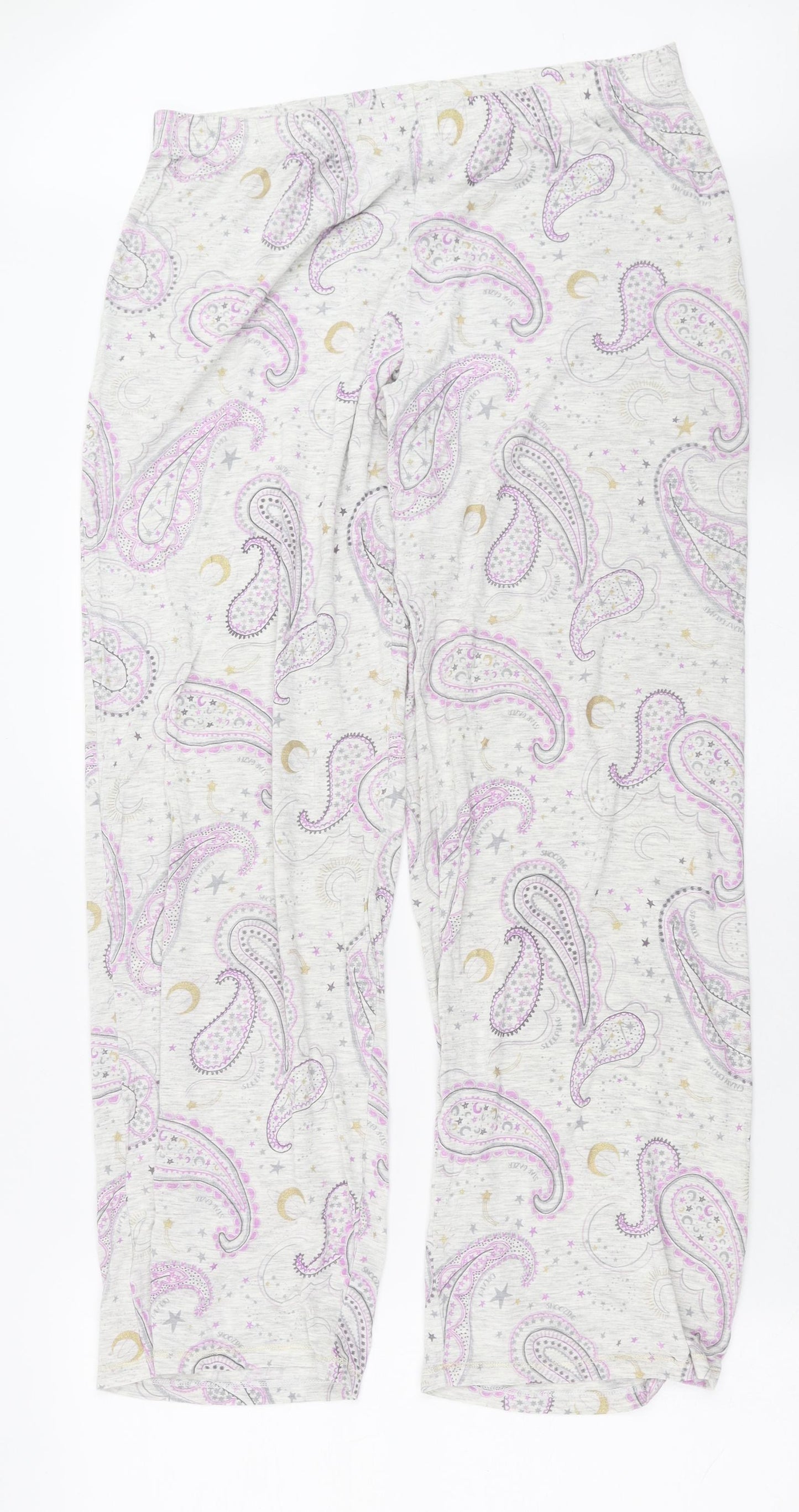 George Womens Grey Paisley   Pyjama Pants Size 12