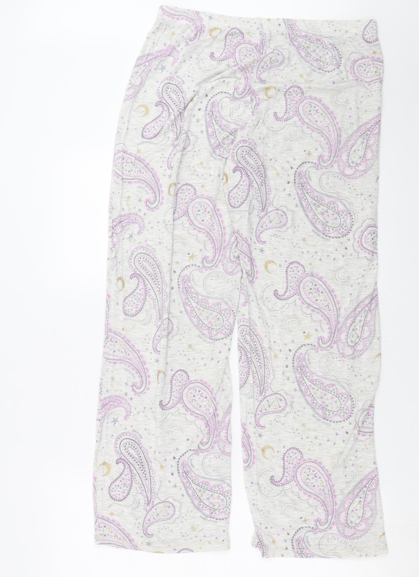 George Womens Grey Paisley   Pyjama Pants Size 12