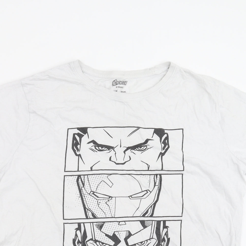 The Avengers Mens White    T-Shirt Size L  - MARVEL