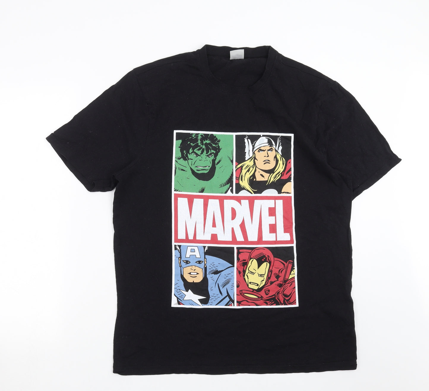 Marvel Mens Black    T-Shirt Size L  - MARVEL