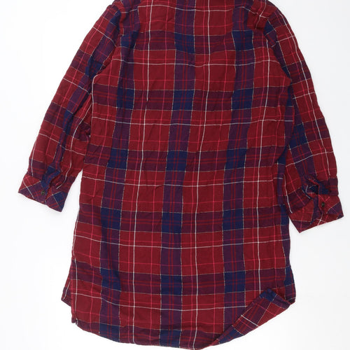 NEXT Womens Red Check  Top Nightshirt Size M