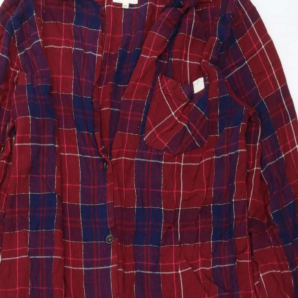 NEXT Womens Red Check  Top Nightshirt Size M