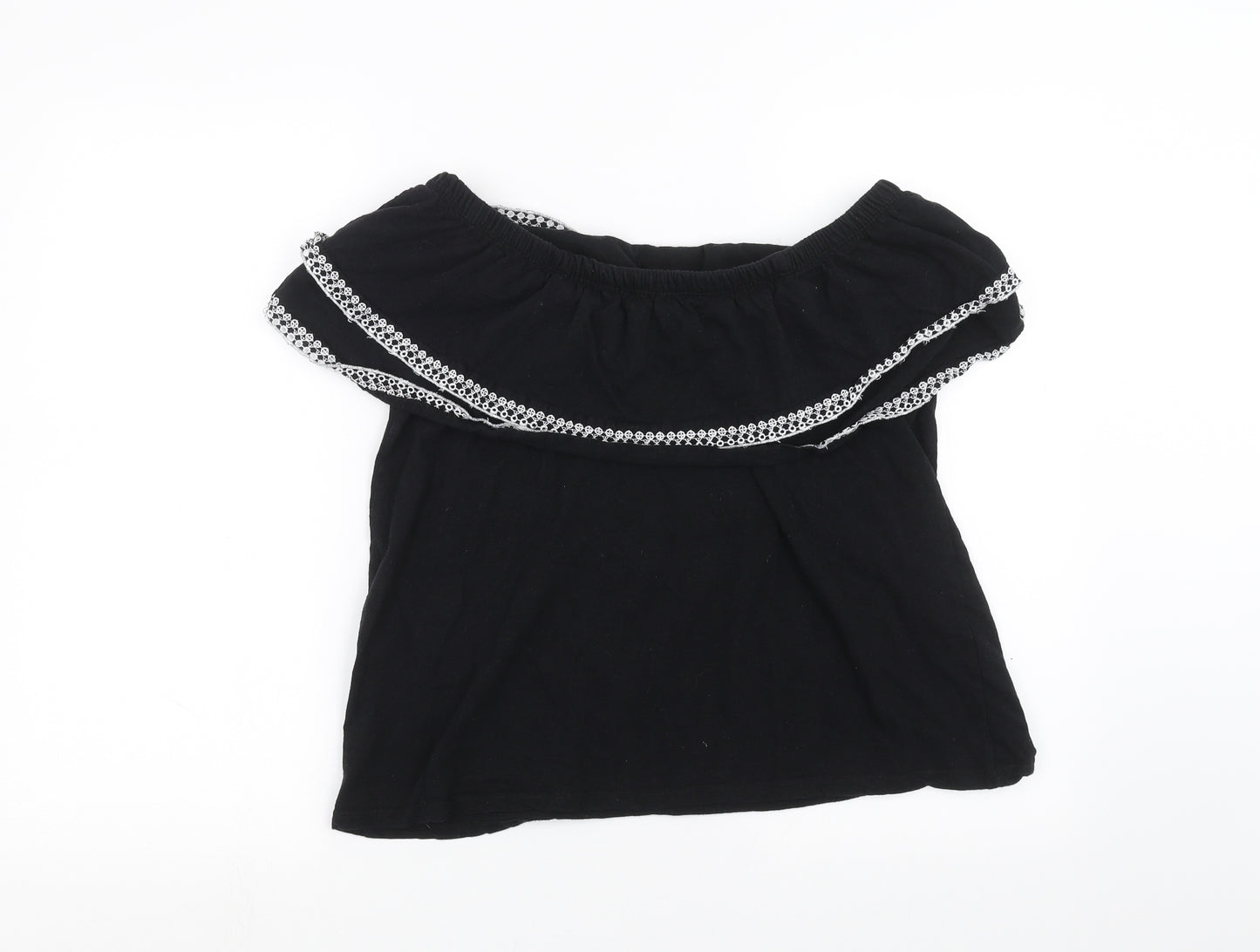 PEP&CO Womens Black   Basic T-Shirt Size 16