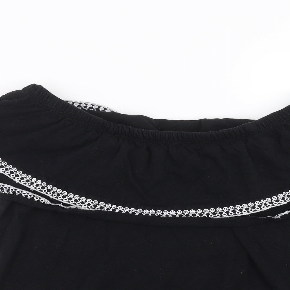 PEP&CO Womens Black   Basic T-Shirt Size 16