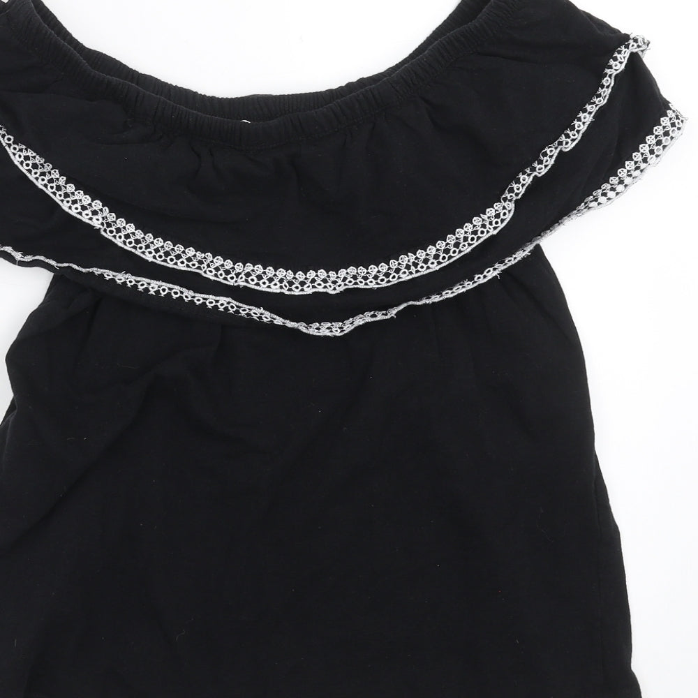 PEP&CO Womens Black   Basic T-Shirt Size 16