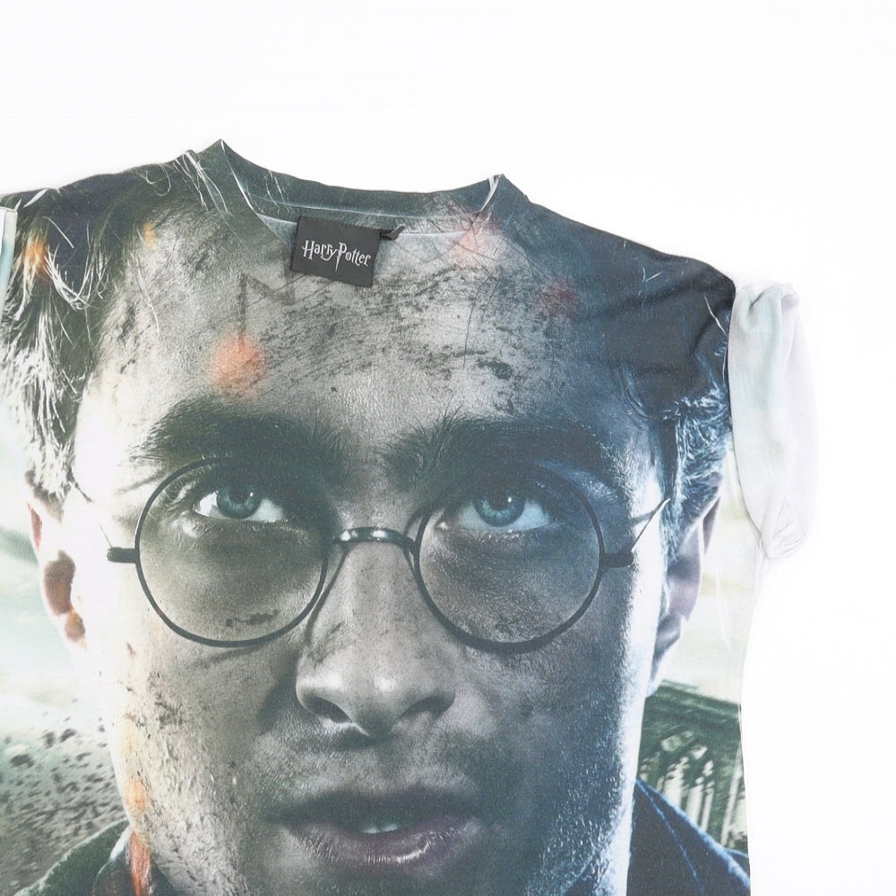 Primark Womens White   Basic T-Shirt Size 10  - harry potter