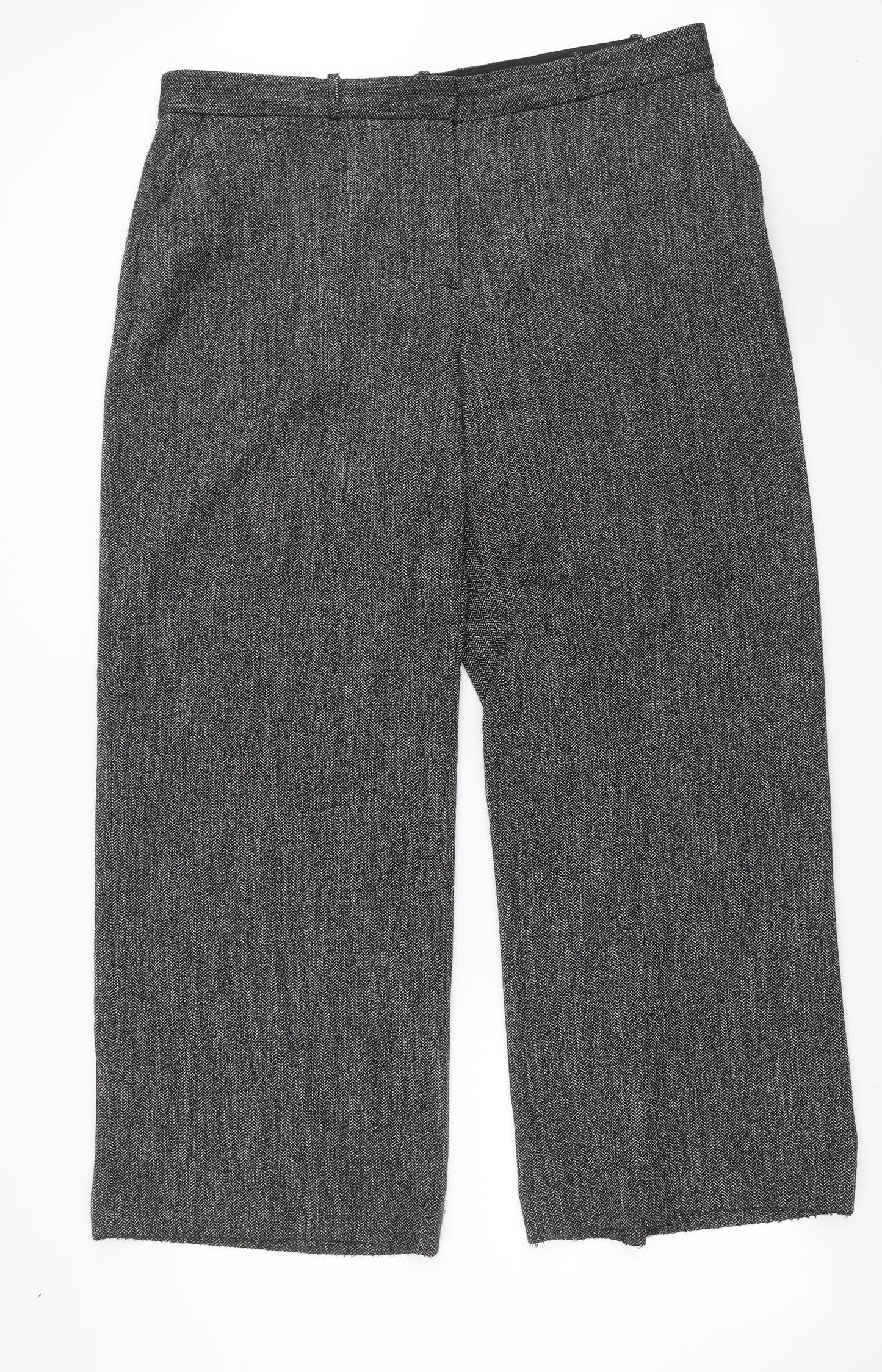 NEXT Womens Grey Herringbone  Trousers  Size 20 L31 in