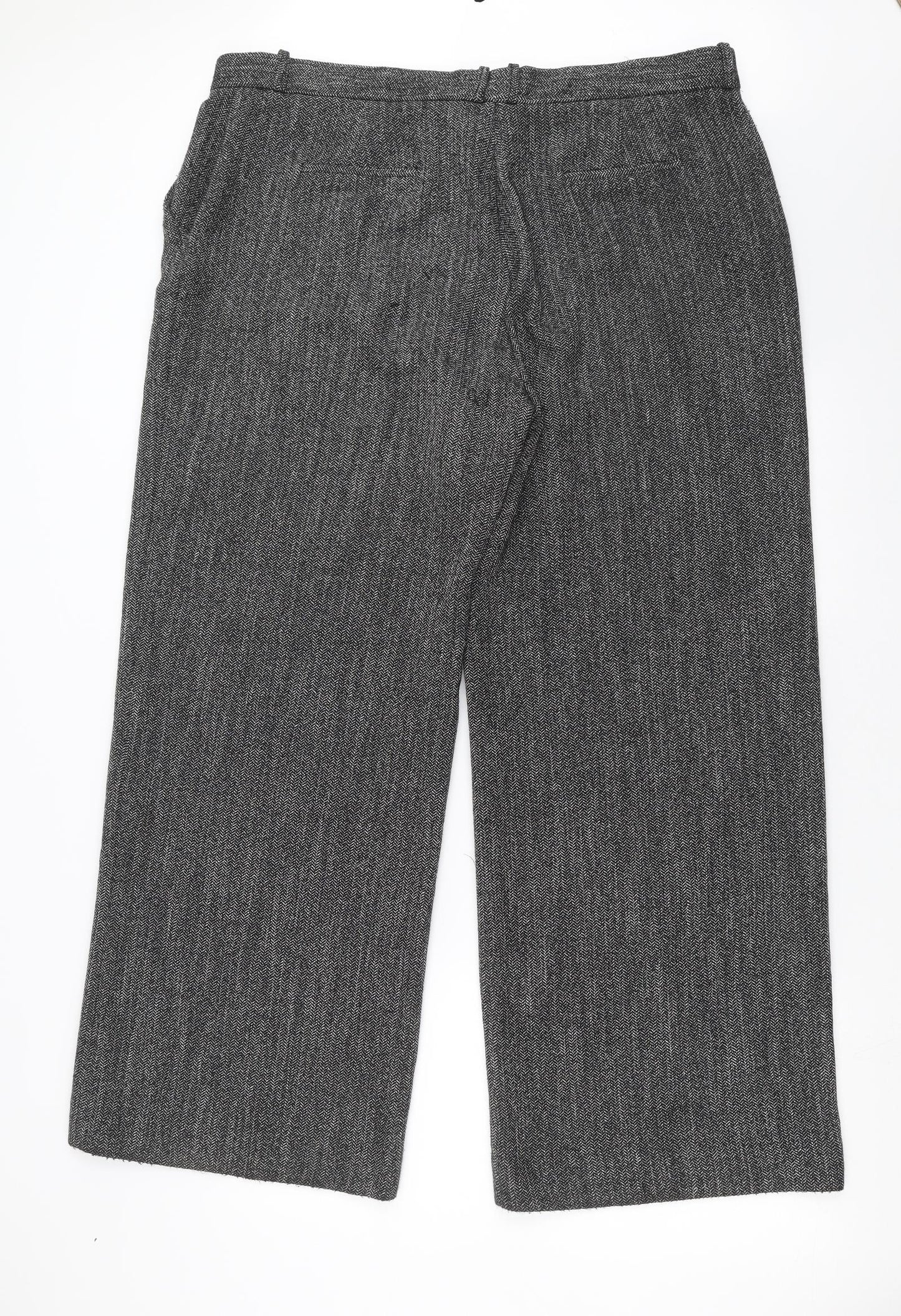 NEXT Womens Grey Herringbone  Trousers  Size 20 L31 in