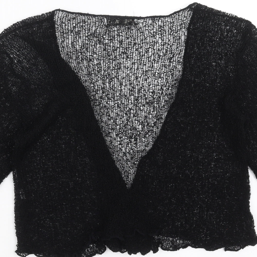 Bali Knits Womens Black   Shrug Jumper One Size