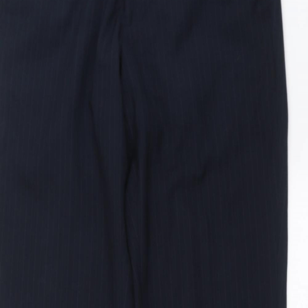 B&W Mens Blue Striped  Trousers  Size 30 in L31 in