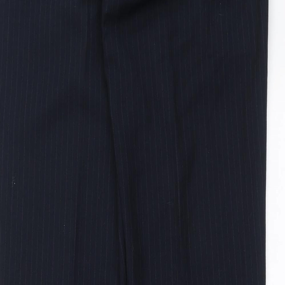B&W Mens Blue Striped  Trousers  Size 30 in L31 in