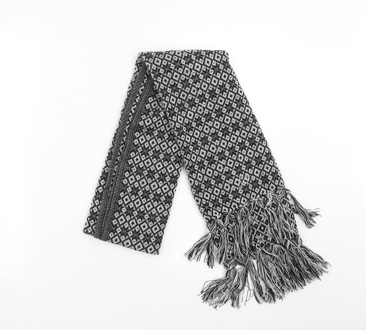 Preworn Womens Black Geometric   Scarf