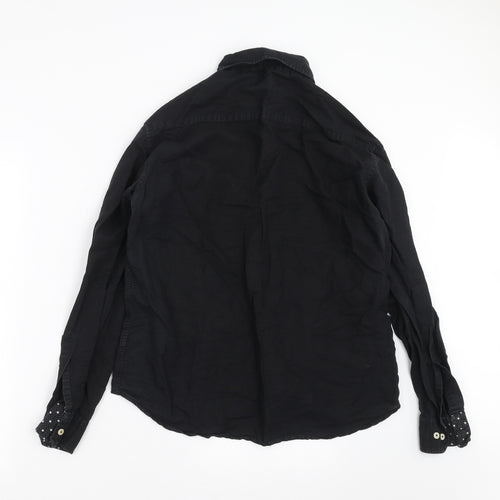 Bare Mens Black    Button-Up Size L