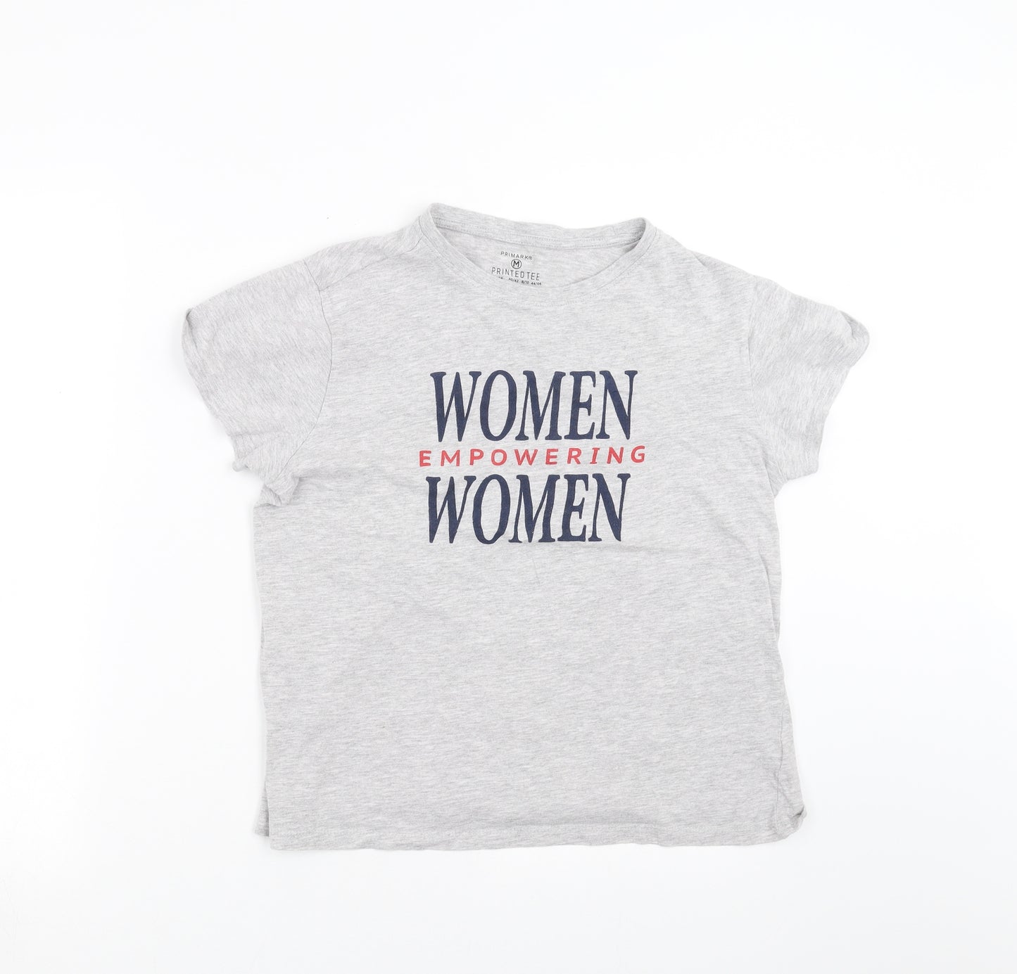 Primark Womens Grey   Basic T-Shirt Size M  - women empowering women