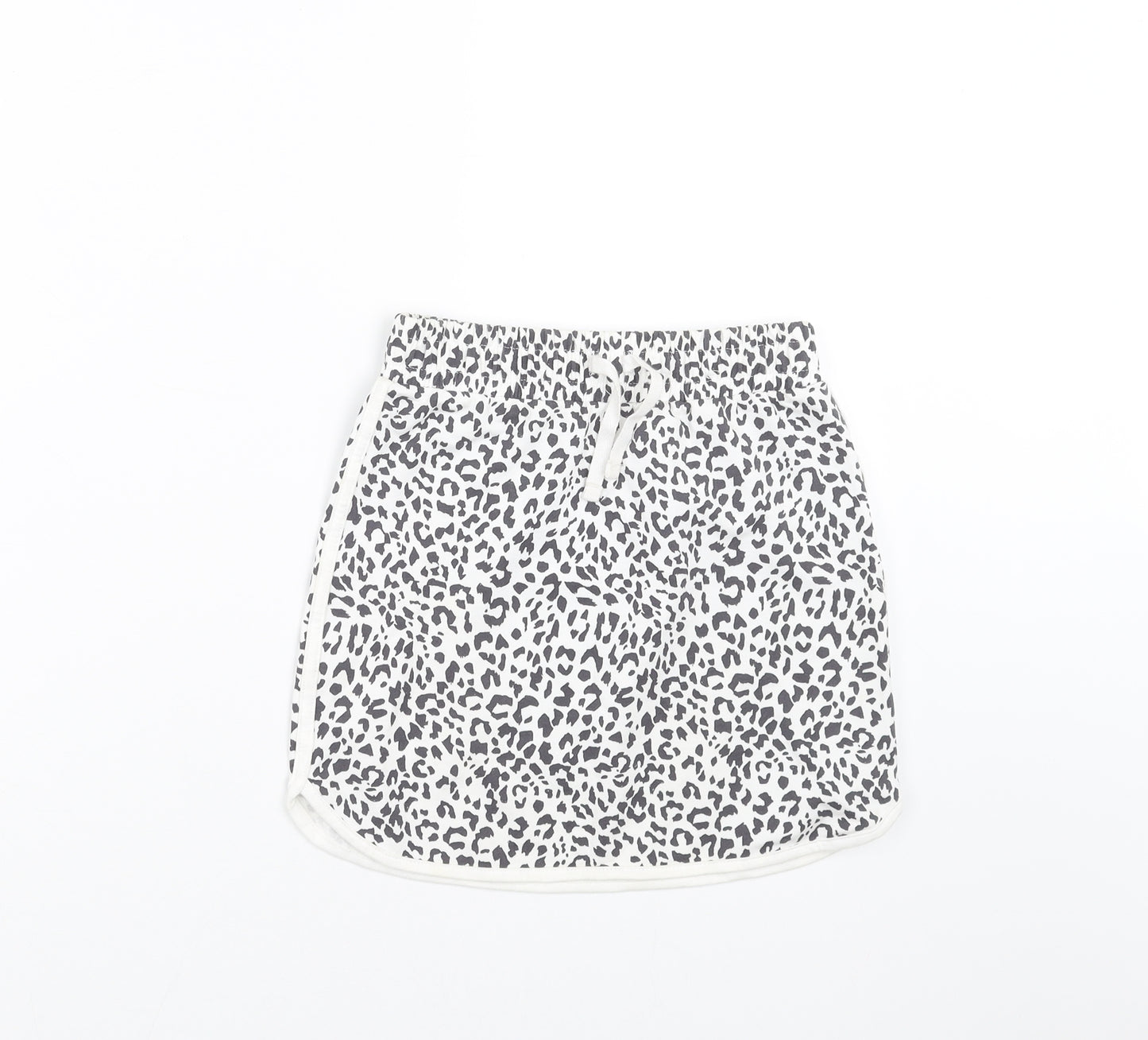 George Girls White Animal Print  Straight & Pencil Skirt Size 8-9 Years