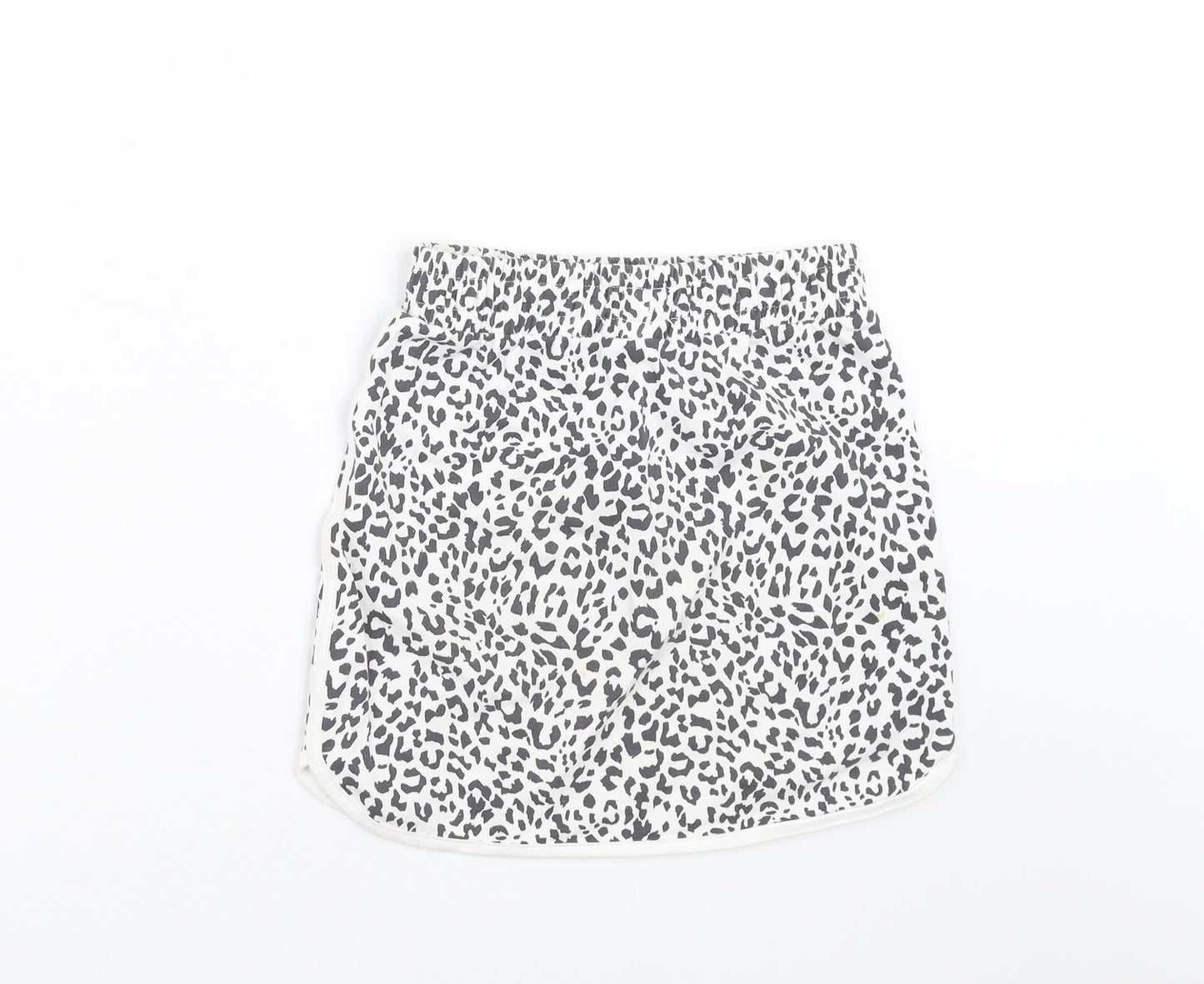 George Girls White Animal Print  Straight & Pencil Skirt Size 8-9 Years