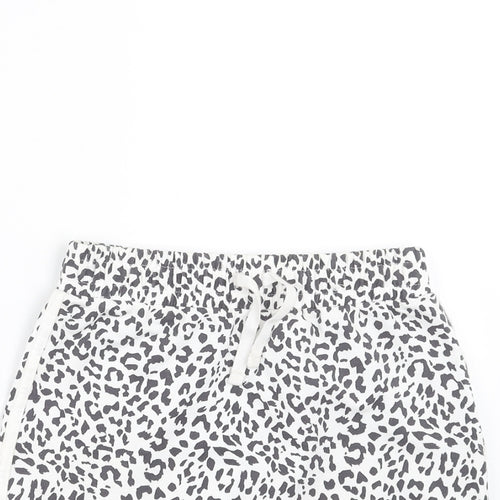 George Girls White Animal Print  Straight & Pencil Skirt Size 8-9 Years
