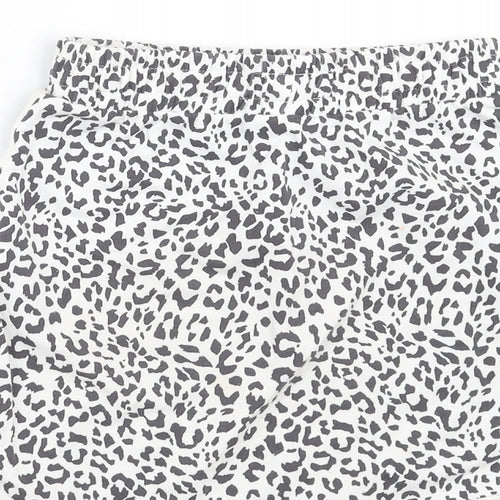 George Girls White Animal Print  Straight & Pencil Skirt Size 8-9 Years