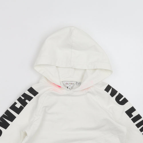 Outfit Kids Girls White   Pullover Hoodie Size 5 Years