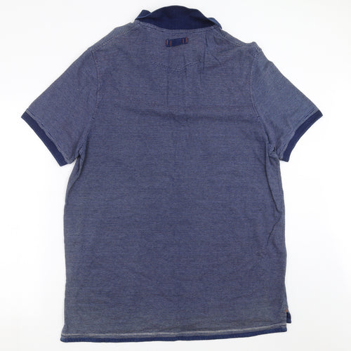Fat Face Mens Blue Striped   Polo Size XL
