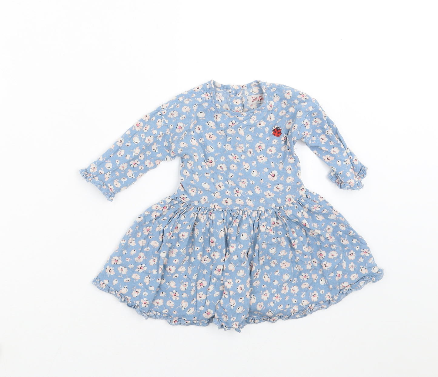 Cath Kidston Girls Blue Floral  Fit & Flare  Size 3-6 Months