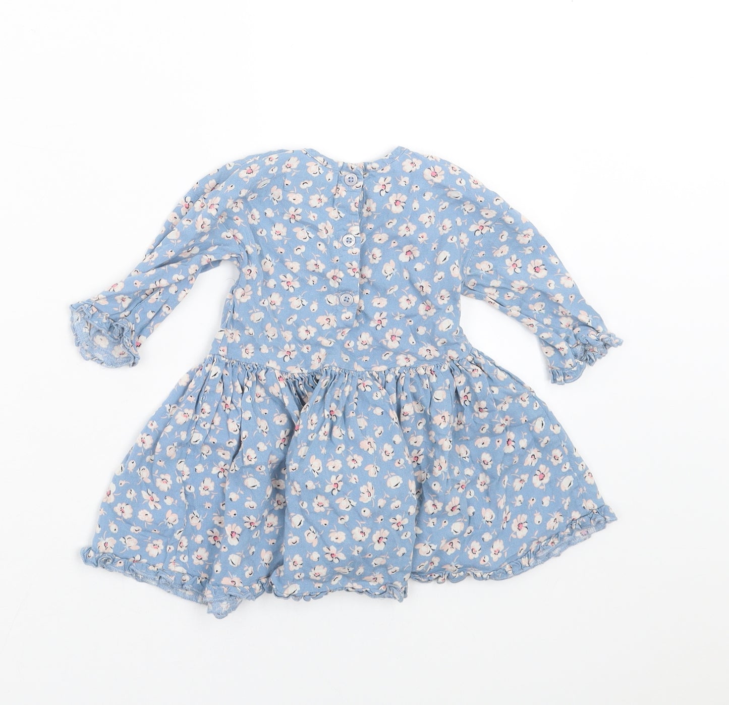 Cath Kidston Girls Blue Floral  Fit & Flare  Size 3-6 Months