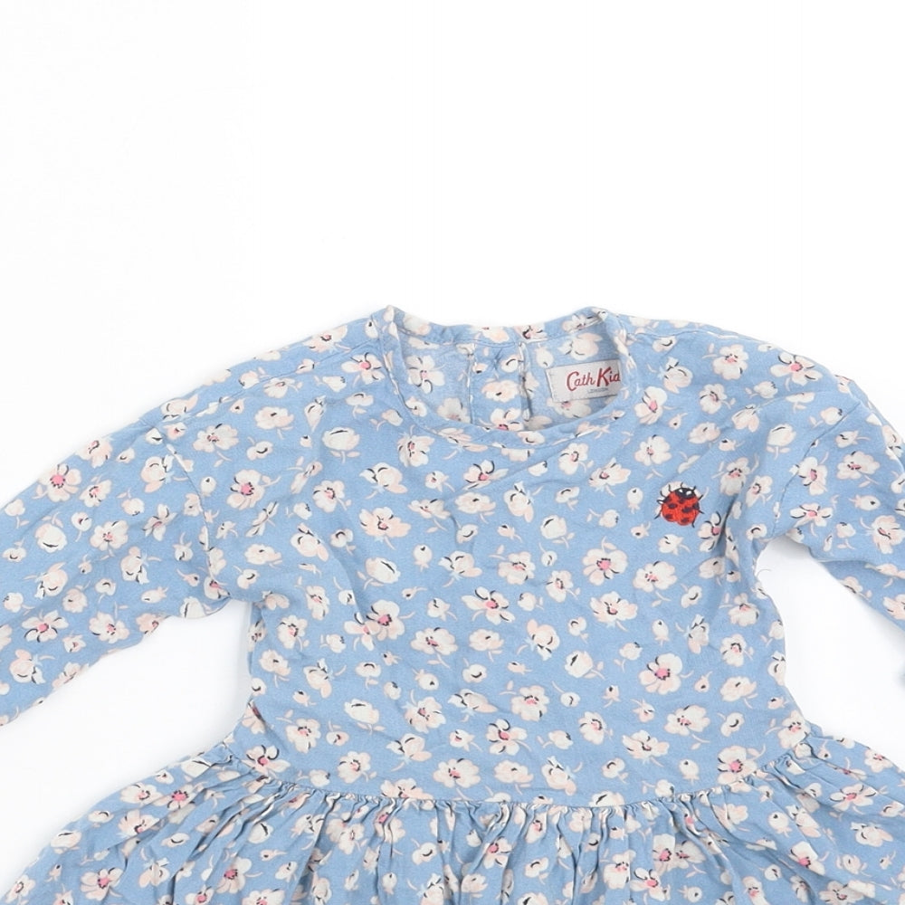 Cath Kidston Girls Blue Floral  Fit & Flare  Size 3-6 Months
