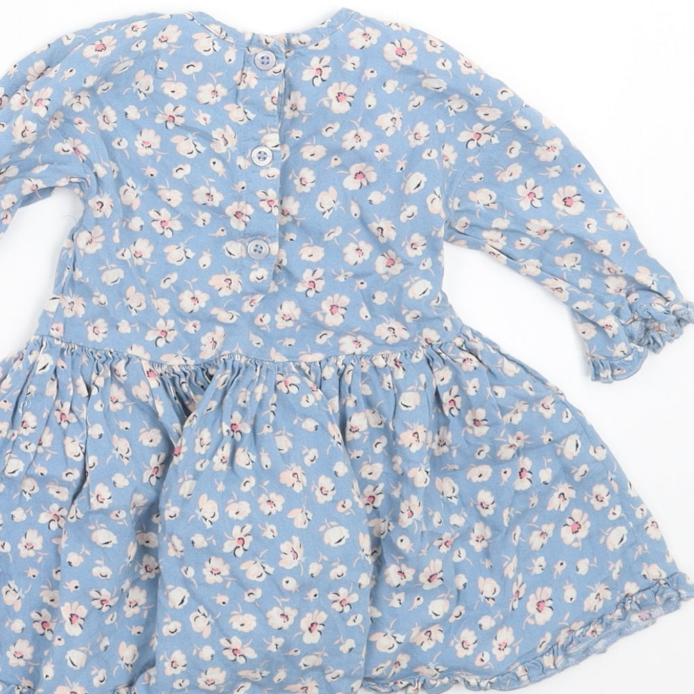 Cath Kidston Girls Blue Floral  Fit & Flare  Size 3-6 Months