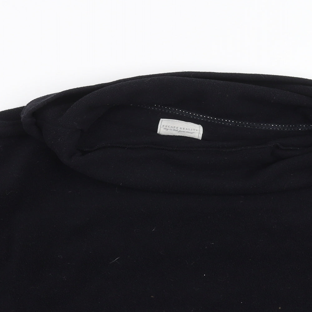 NEXT Womens Black  Fleece Pullover Jumper Size M  - loungewear