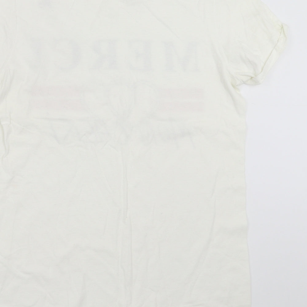 Topshop Womens Ivory   Basic T-Shirt Size S  - merci