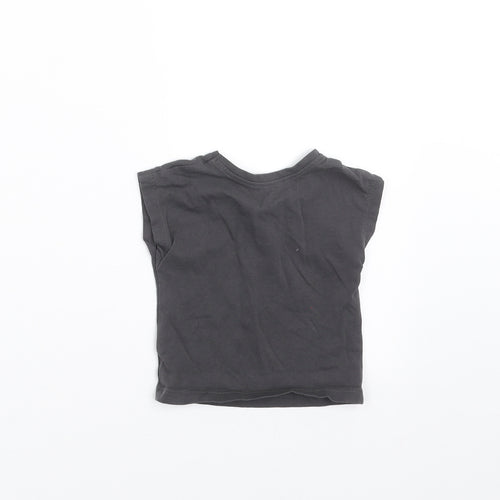 George Girls Grey   Basic T-Shirt Size 0-3 Months  - Be Happy