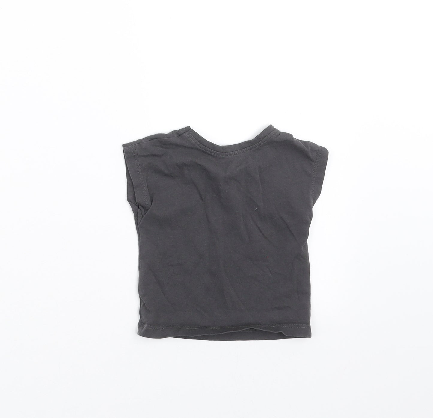 George Girls Grey   Basic T-Shirt Size 0-3 Months  - Be Happy