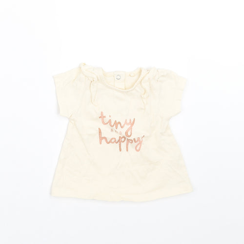 TU Baby Ivory   Basic T-Shirt Size 3-6 Months  - TINY & HAPPY