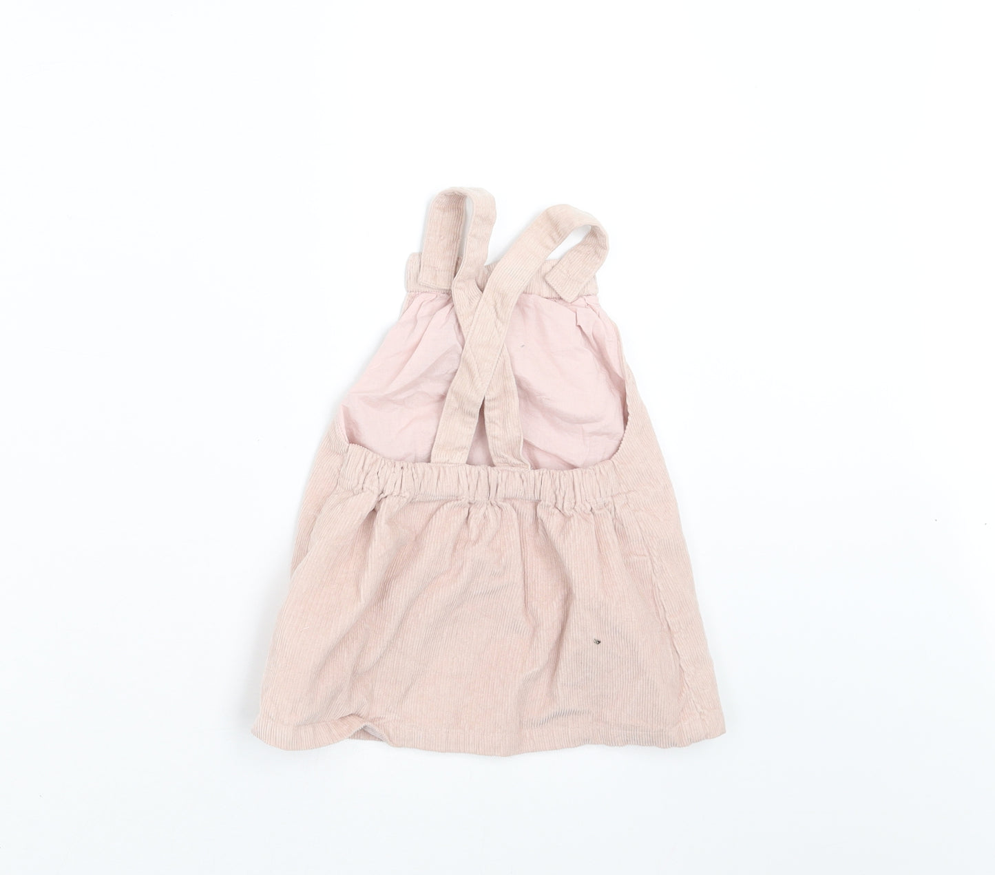 Marks and Spencer Girls Pink  Corduroy Pinafore/Dungaree Dress  Size 6-9 Months
