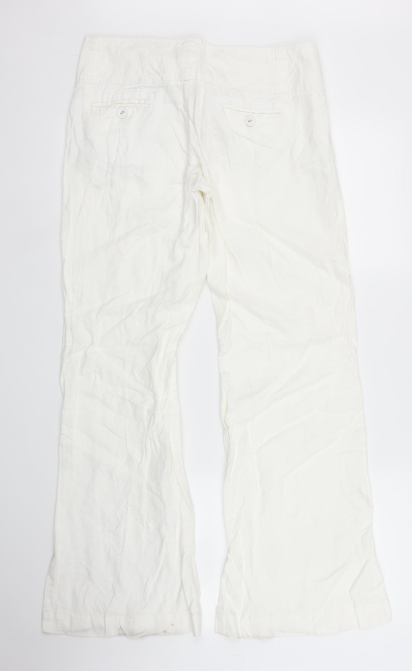Monsoon Womens White   Trousers  Size 10 L29 in