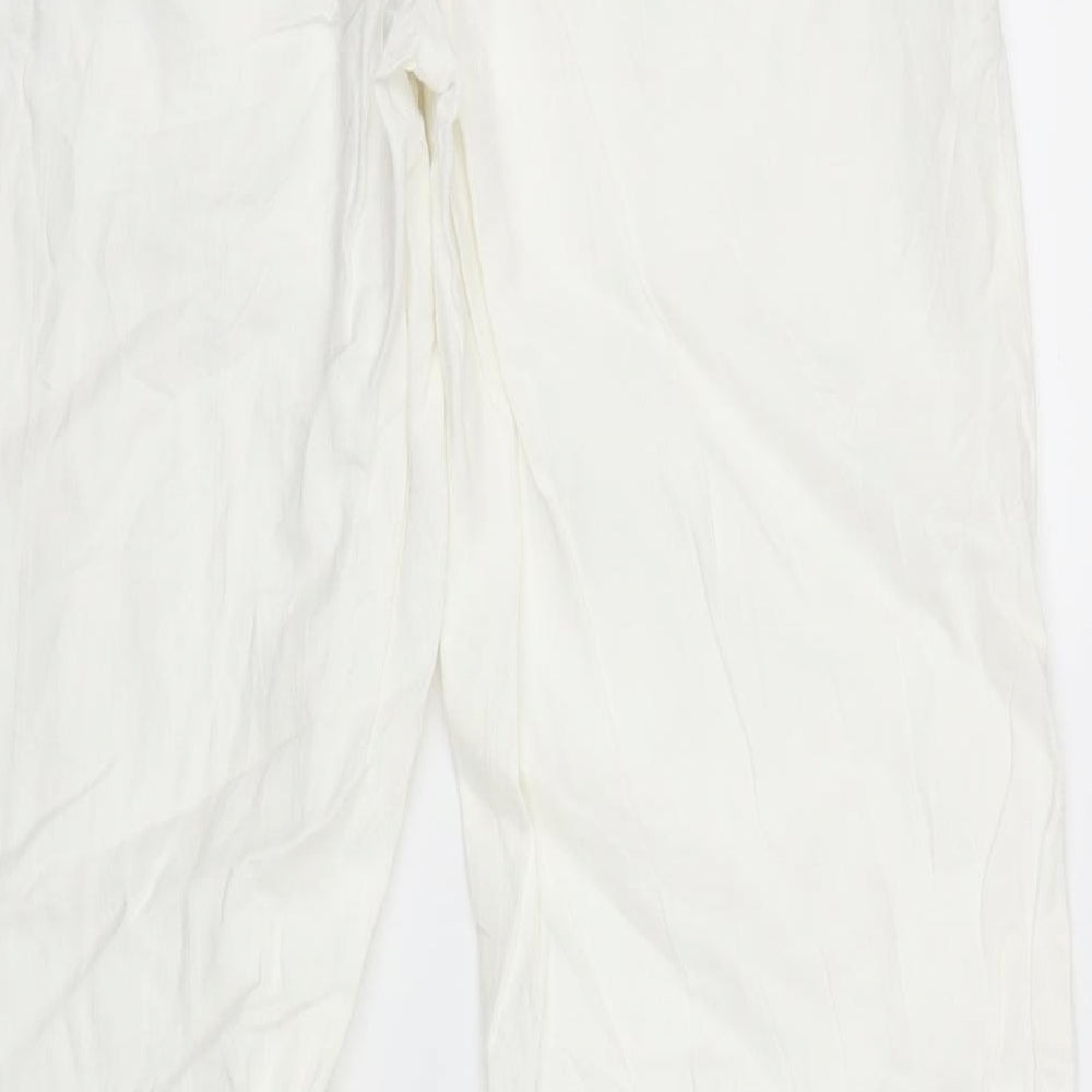 Monsoon Womens White   Trousers  Size 10 L29 in