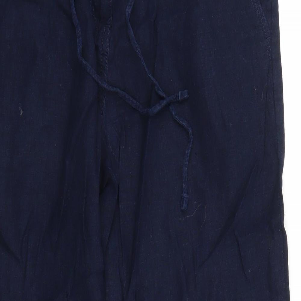 Next Womens Blue   Capri Trousers Size 10 L25 in