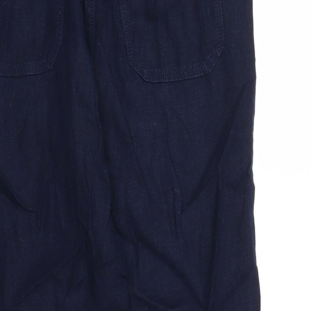 Next Womens Blue   Capri Trousers Size 10 L25 in